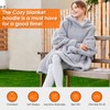 Mia&Coco Hoodie Blanket Women and Men, Oversized Hooded Blanket Hoodie