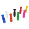 5PCS Hot Pink Reusable Straw Tips,Stainless Silicone Straw Tips,for 8mm