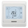 Wengart Room Thermostats WG809,7-day Programmable LCD Display Touch Screen 230V 3A for Radiant Floor Heating White