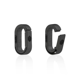 KeyUnity Mini Split Key Ring Quick Release Key Organizer, Titanium Carabiner Keychain Liner for Connecting Home Car Keys (KA29BK)