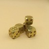 CLVEDU Classic Brass Dices Solid Polished D6 Cube Spot Dice