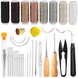 Upholstery Repair Sewing Kit Heavy Duty Sewing Kit with Awl Thread for Shoes Bag