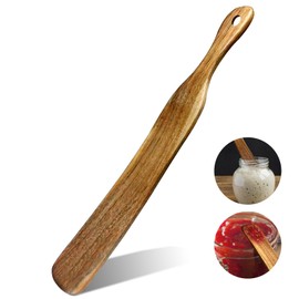 Skinny Spurtle, Sourdough Shovel Spurtle Spatula11 Inch, Natural Acacia Wood For Sourdough Starter & Baking Supplies, Dough Whisk, Sourdough Tools Essentials, Non-Scratch Utensils For Nonstick Pans