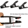 TOFIIGREM Black Hanger Clips 60 PCS, Multi-Purpose Plastic Clips Perfect