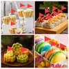 Ymapinc 100 Pcs Red Flags Cupcake Topper Sticks, Golf Mini