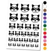 Racoon Face Doodle Temporary Tattoo Water Resistant Fake Body Art