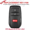 Unbranded For Toyota Corolla Cross 2022 2023 Remote Smart Key