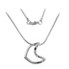 Cape Cod Jewelry-CCJ Necklace Floating Heart Pendant SilverTone 18"