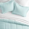 Merit Linens 8-Piece Down-Alternative Comforter Set - Twin Aqua