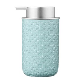 Foaming Hand Soap Dispenser, 350ml (12 Oz), Refillable Ceramic Foam Soap Dish Dispenser with Silver Pump for Lotion Hand Soap Kitchen Bathroom (Green)