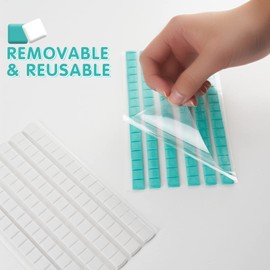 hitsuki Adhesive Poster Sticky Tack Putty Wall Mounting Putty Tacky Ticky Tack for Hanging Things Pictures Reusable Removable,192 Pcs,Light Blue+White