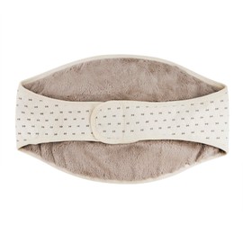 Winter Thicken Plush Waist Warmer Lumbar Back Support Belt Stomach Protector Wrap Band Thermal Waist Brace Adjustable Kidney Binder for Men Women (Beige, M)