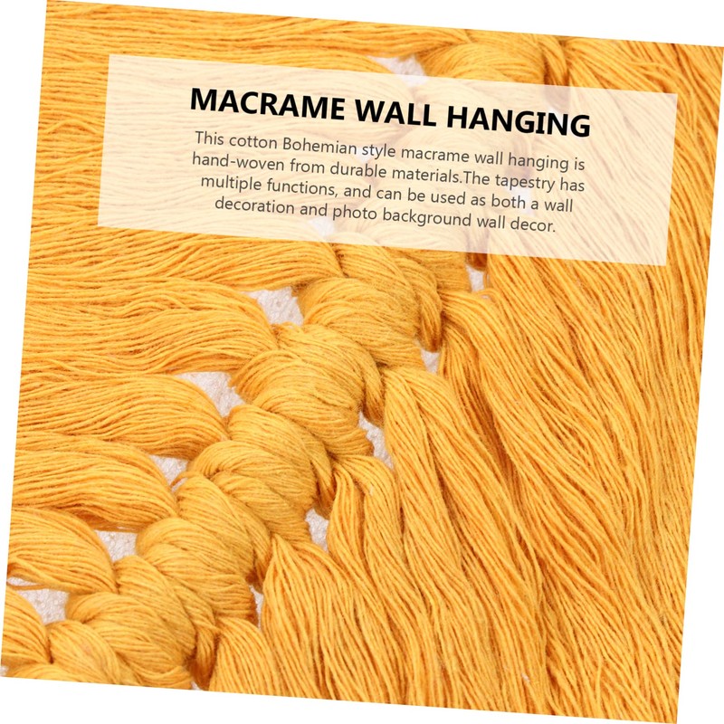 BIUDECO Macrame Wall Art Hand-woven Tapestry Cotton Hanging Decoration Nordic