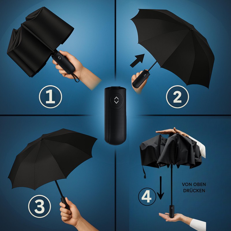 Storm Proof Umbrella with Travel Case I Pocket Umbrella Large