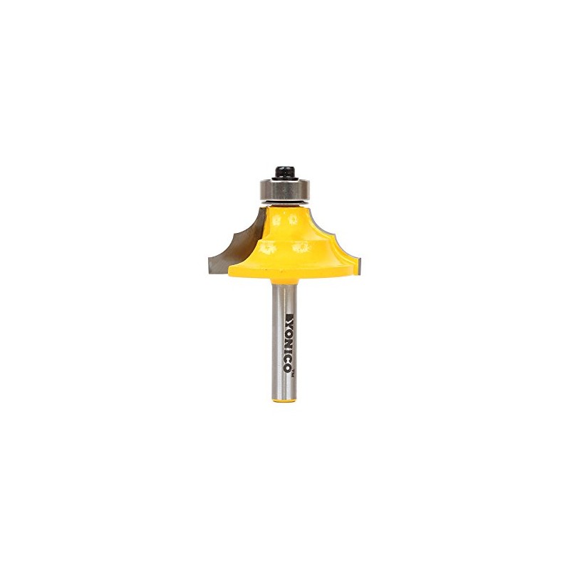 YONICO Router Bits Edge Forming Double Roundover 1/2-Inch 1/4-Inch Shank
