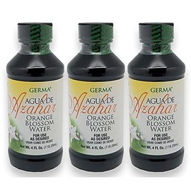 Germa Orange Blossom Water. Sweet and Relaxing Fragrance. Skin Toner, Body Splash or Bath Oil. 4 Fl.Oz. Pack of 3