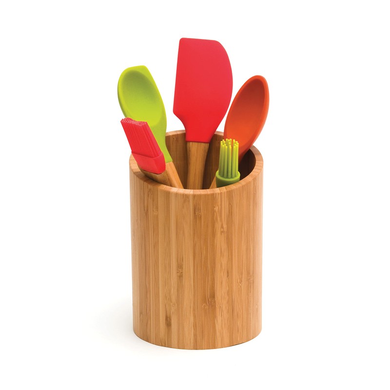 Lipper International 8827 Bamboo Wood Kitchen Tool Holder, 5-1/2" x