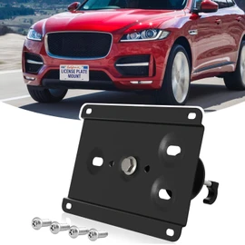 Front License Plate Holder No-Drill License Plate Bracket Mount Anti-Theft Frame Replacement Frames Compatible with Jaguar XE XF F-Pace,Install in Seconds