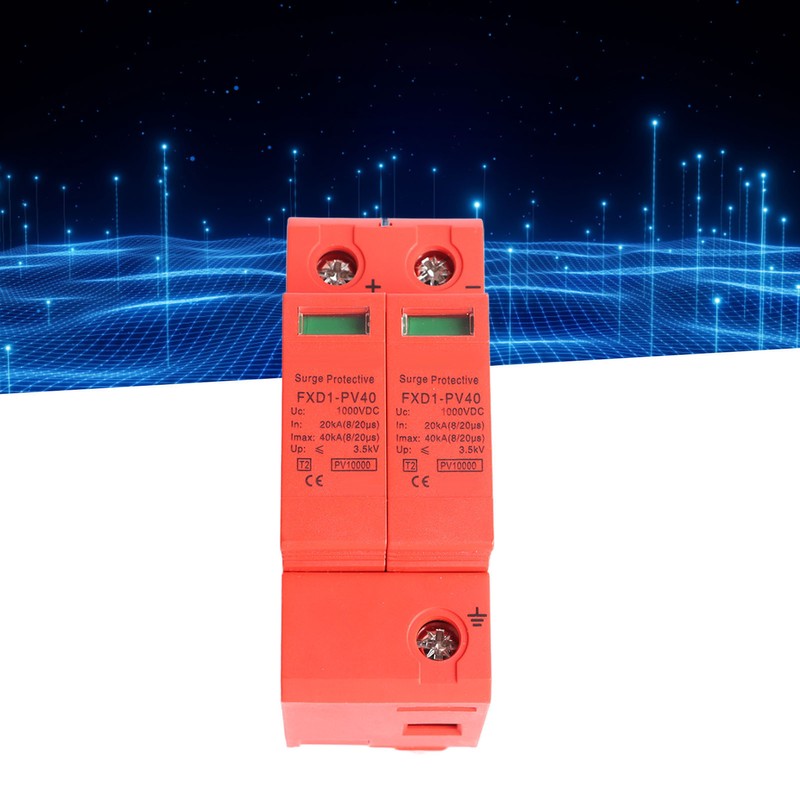 Voltage Surge Arrester Device 2P Photovoltaic DC Surge Protector DC1000V