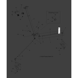 Polaris ATV Jam Nut, Left, 10 mm x 1.25 mm, Genuine OEM Part 7547451, Qty 1