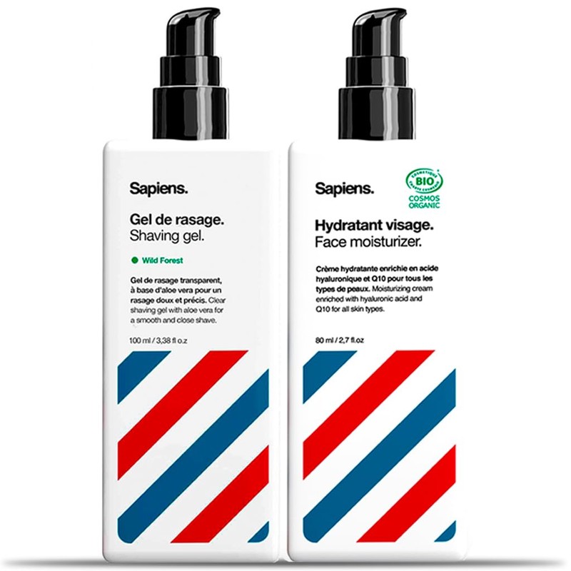 Sapiens Men's Shaving Set - Razor, Shaving Gel, Moisturizer, Contour