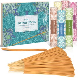 SCENTORINI Incense Sticks, Incense Sticks Gift Set, 120 Incense Sticks with Holder, White Sage, Cinnamon, Sandalwood, Rose, Patchouli, Frankincense Incense Stick for Relaxation Yoga Aromatherapy