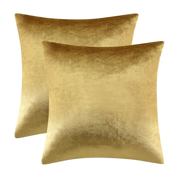 GIGIZAZA GIGIZAZA Decorative Throw Pillow Covers 26x26inch,Set of 2 Gold