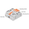 MECCANIXITY 6pcs Din Rail Press Quick Terminal Blocks DIY Splicing