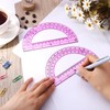 Zonon 2 Pcs 6 Inch Plastic Protractor Math Protractors 180