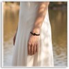 Xusamss Volcanic Stone Bead Cross Stretch Bracelet for Women Men,Lava