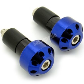 [GT-Speed] Compatible/Replacement for Blue CNC Motorcycle Bar Ends 7/8" Handlebar Grips Plugs Cap