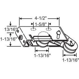 Fleetwood Tandem Door Roller for Sliding Patio Door | Roller Replacement for Sliding Glass Door Repair | Steel Roller | Impact Door Roller Wheel Fix and Repair Sliding Door (DR-412)