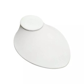 Unbranded Necklace Pendant Chain Link Jewelry Display Holder  White Faux Leather