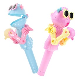 UPKOCH Lollipop Case, 2pcs Creative Lollipop Robot Holder, Novelty Robot Toy Creative Design Eat Lollipop, Dinosaur Shape Lollipop Holder for Kids Children