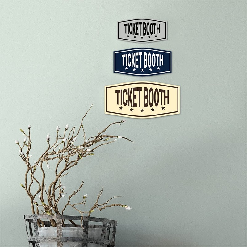 Fancy Ticket Booth Sign (Black Gold) - Large