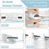 Fowocu No Hook Shower Curtain with Snap in Liner Funny