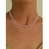 Bouzilli Gold/Silver Necklaces Stack For Women, 14K Gold/Sterling Silver Plated