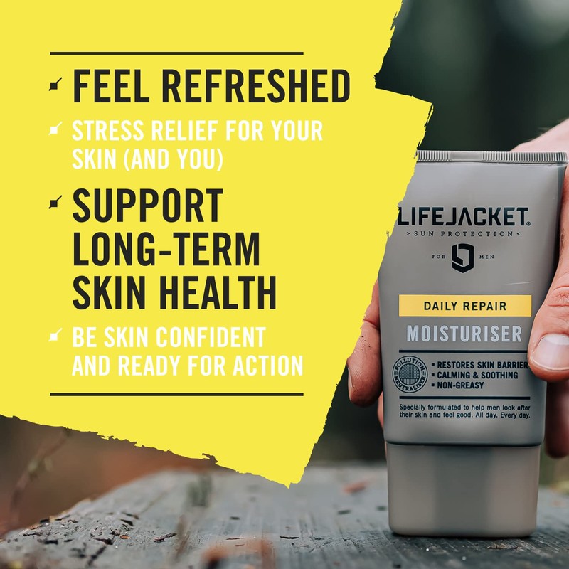 LifeJacket Daily Repair Moisturiser for Men (100ml) Overnight Hydration Face