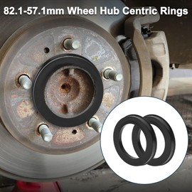 TUCKBOLD Car Wheel Hub Centric Rings Durable Wheels Center Shaft Shock Absorbing Hubrings Black 4 Pcs OD 82.1mm to ID 57.1mm Polycarbonate