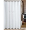 Tropik Home Plain White Extra Long Fabric Bathroom Shower Curtain,