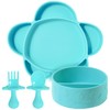 Grabease Feeding Supplies - 4-Piece Silicone Baby Feeding Set with