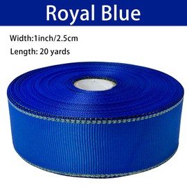 AEVORA 1 1/2 Inch Grosgrain Ribbon with Golden Weft Edges, 20 Yards Fabric Ribbon for Crafts Gift Wrapping Wedding Decor Hair Bows Party Favor Flower Arrangement Wreaths (Royal Blue 352)