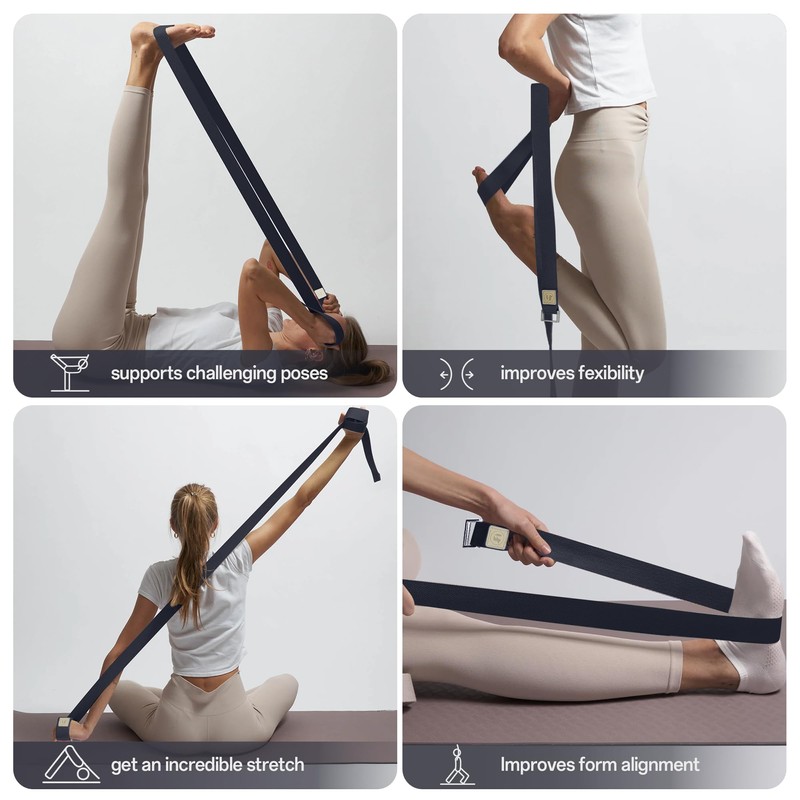 Yoga Straps 1.8M or 2.5M, Durable Cotton Yoga Straps for