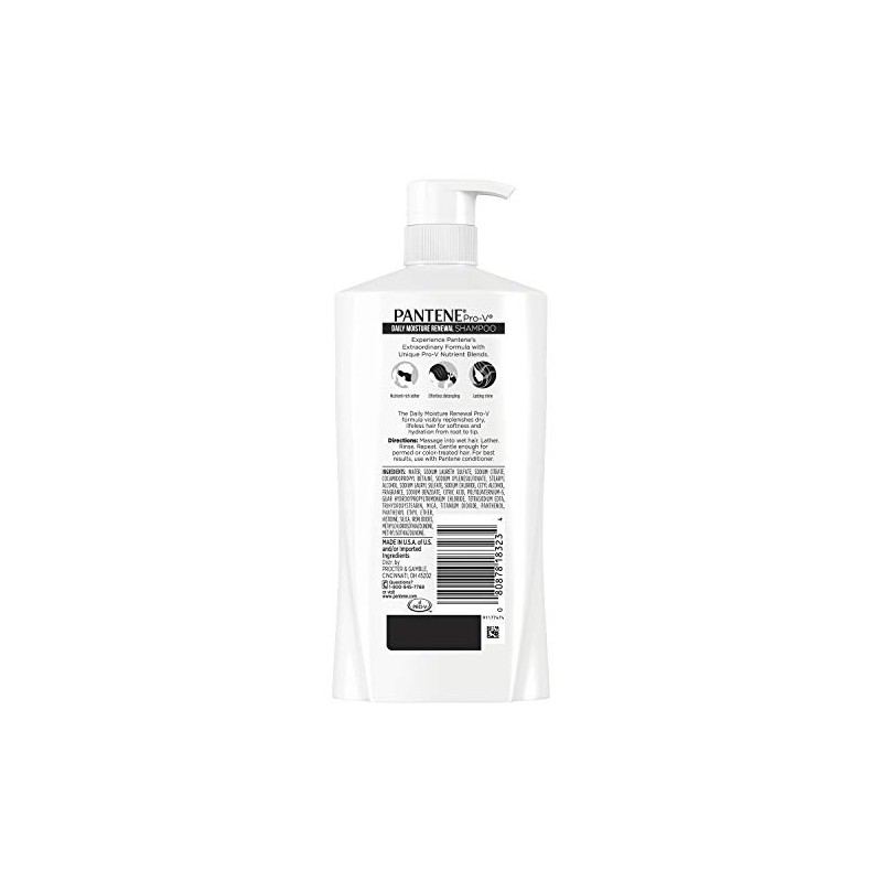 Pantene Pro-V Daily Moisture Renewal Shampoo, 30.4 fl oz(Packaging May