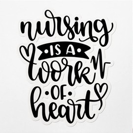 Decal Stickers Of Nursing Is A Work Of Heart Premium Indoor (No Waterproof) Vinyl Decal Stickers For Laptop Phone Accessory Helmet Car Window Mug Tuber Cup Door Wall Decoration ANDVER3c49151BL110422