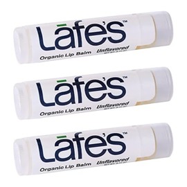 Lafe's Natural Body Care | Organic Unflavored Lip Balm | 3 Pack (0.15 Ounce each)