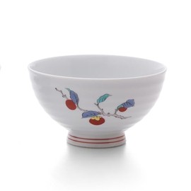 Dan Pottery Arita Ware Persimmon Uemon Style Rice Bowl (Persimmon, 1 Piece)