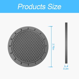 4 Pack Car Cup Holder Coaster, 2.75 Inch Diameter Non-Slip Universal Insert Coaster, Durable, Suitable for Most Car Interior, Car Accessory for Women and Men (Gray)
