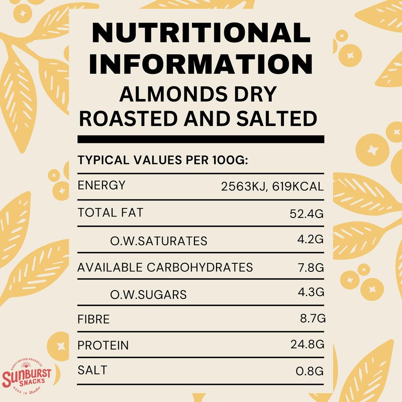 Sunburst Whole Almonds Dry Roasted & Sea Salted, Non GMO
