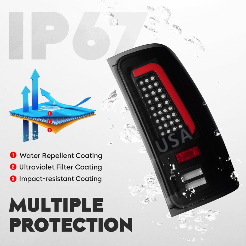 Cenfeild LED Tail Lights Assembly Fit for GMC Sierra 1500
